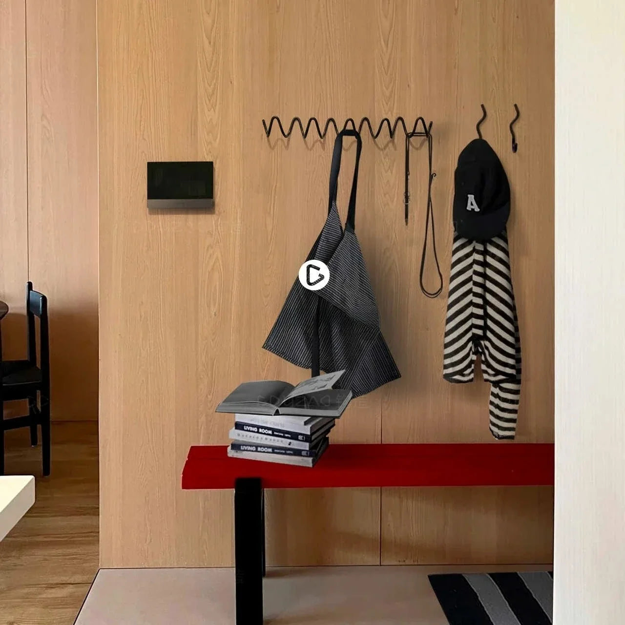 Dopamine Wave Cast Iron Wall-Mounted Towel Bar | Modern Bathroom Towel Rack Organizer