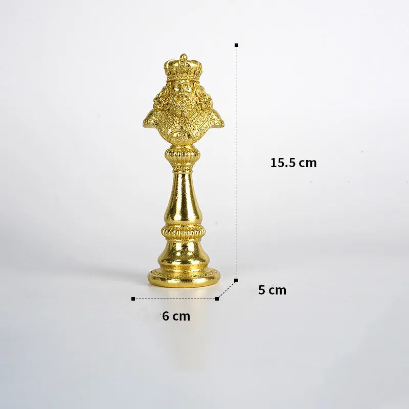 Elegant Resin Chess Piece Sculptures