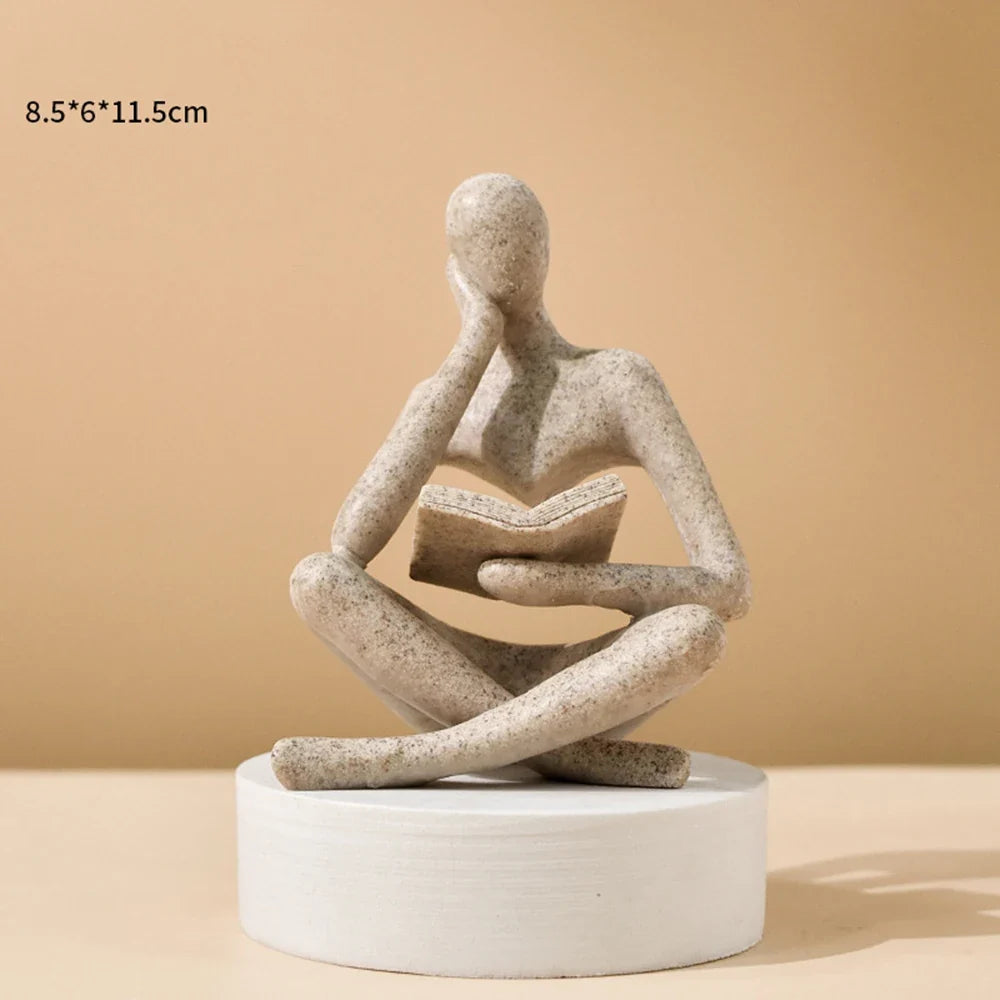 Abstract Thinker & Reader Sculpture Collection