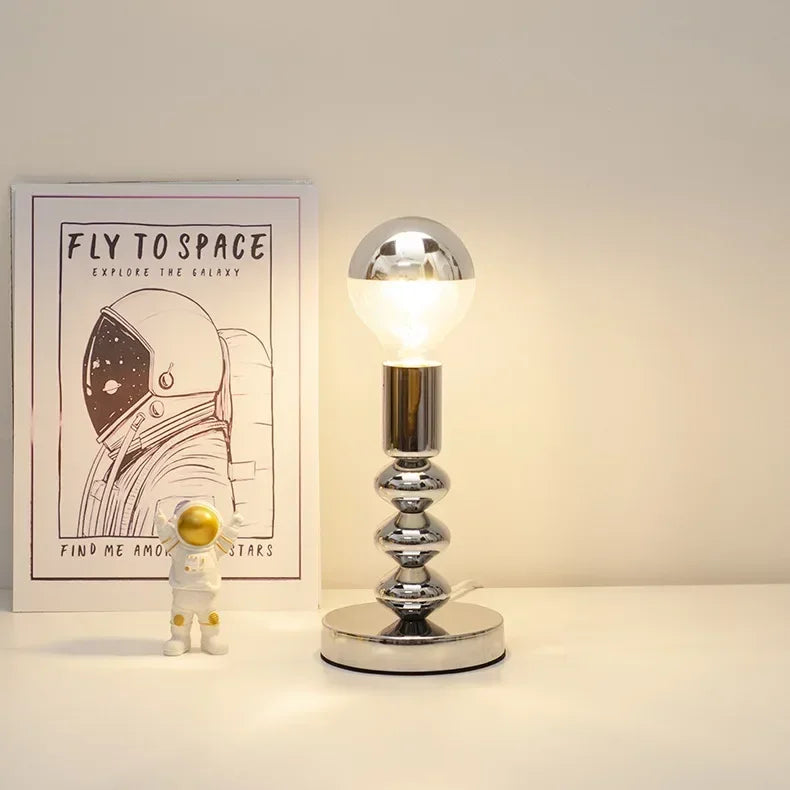 Chrome Bauhaus LED Table Lamp