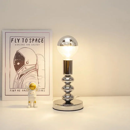 Chrome Bauhaus LED Table Lamp