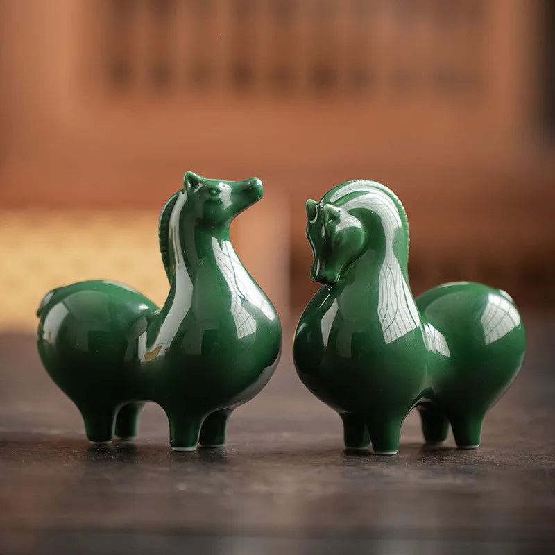 Chinese Tang Dynasty Style Ceramic Horse Figurine