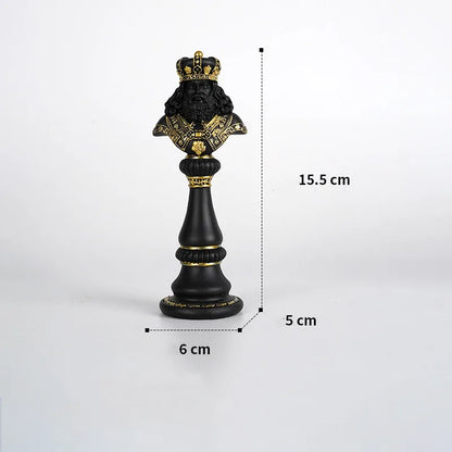 Elegant Resin Chess Piece Sculptures