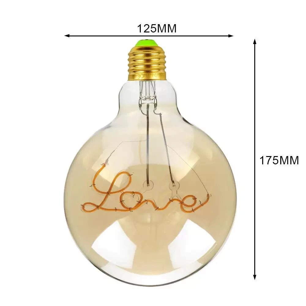 LOVE Neon Letter Edison Bulb