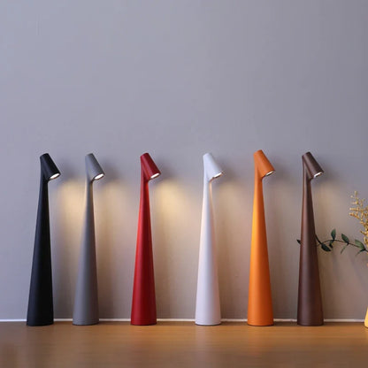 Rechargeable LED Table Lamp - USB Charging Touch Dimmable Minimalist Lamp for Bedside, Desk, Living Room Accent Lighting