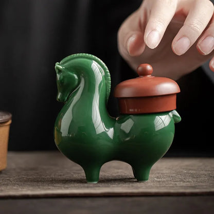 Chinese Tang Dynasty Style Ceramic Horse Figurine