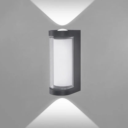 Waterproof LED Wall Light Up and Down - Indoor and Outdoor Sconce for Courtyard, Hallway, Patio, Symmetrical Beam Lighting