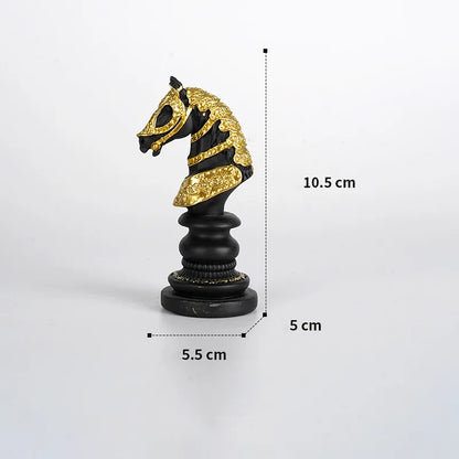 Elegant Resin Chess Piece Sculptures
