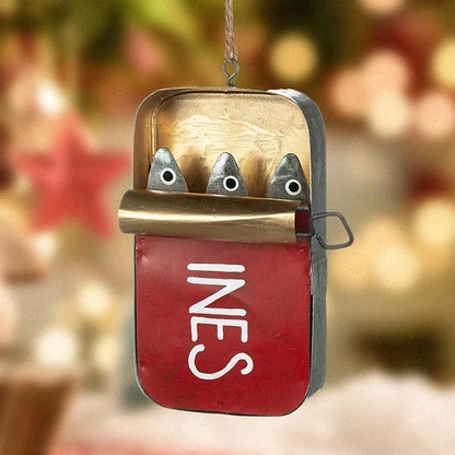 Coastal Sardine Can Hanging Ornament DIY Tin Fish Home Decor