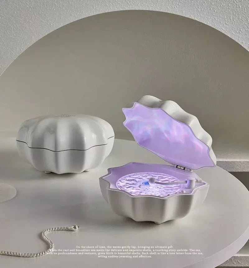 Shell Bluetooth Speaker with 7-Color Aurora Light and White Noise