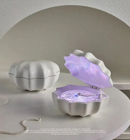 Shell Bluetooth Speaker with 7-Color Aurora Light and White Noise