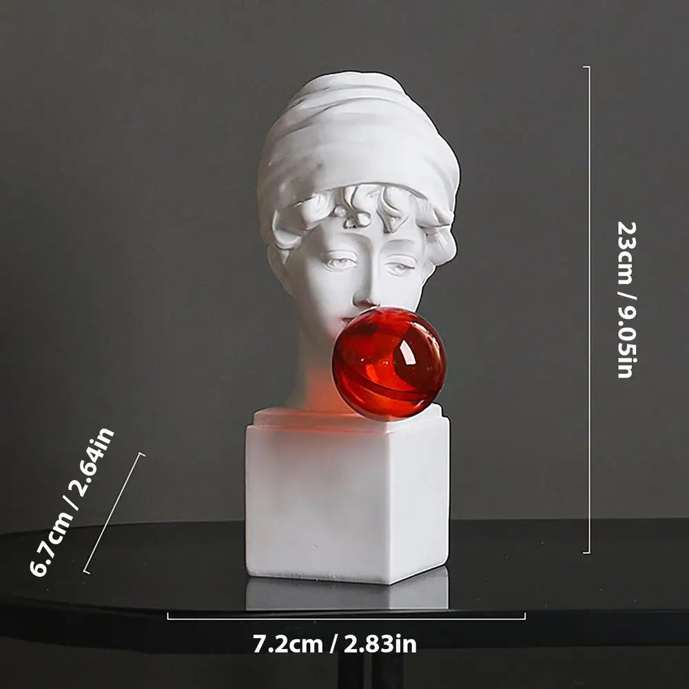 Pop Classic David Bust with Bubblegum Statue