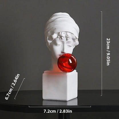Pop Classic David Bust with Bubblegum Statue