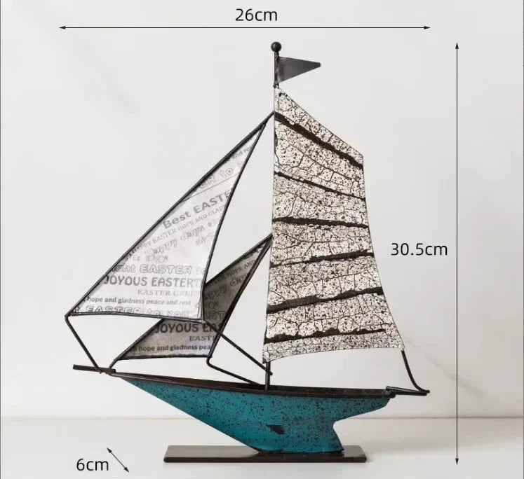 Creative & Luxury Metal Sailing Ship Model Figurines