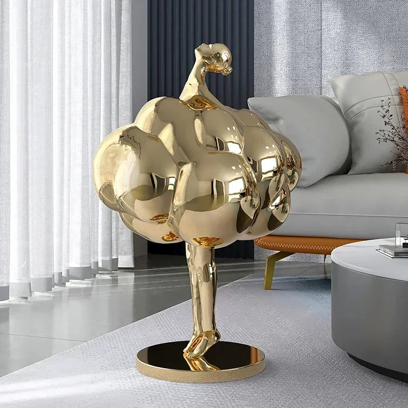Modern Ballet Girl Cloud Statue