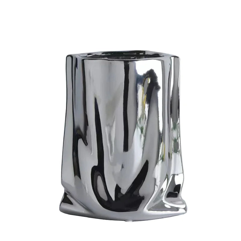 Modern Ruffled Ceramic Vase