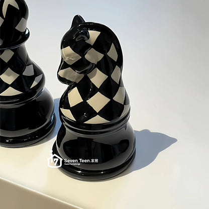 Ceramic Chess Piece Toothpick Holder - Luxury Desktop Decor