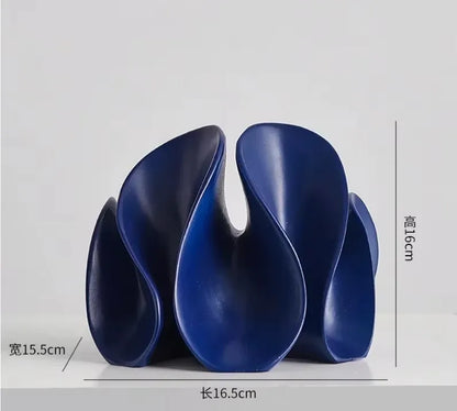 Modern Abstract Petal Sculpture