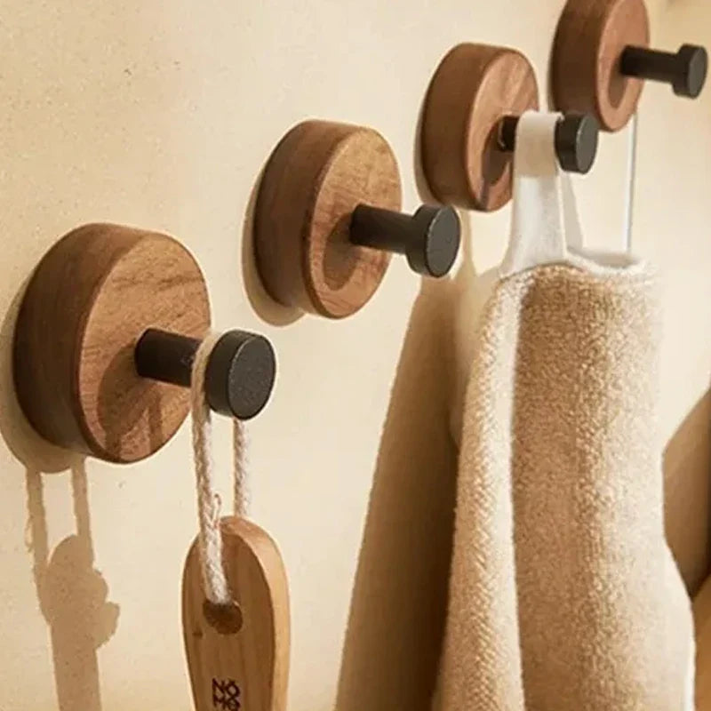 Modern Walnut Wood Wall Hook