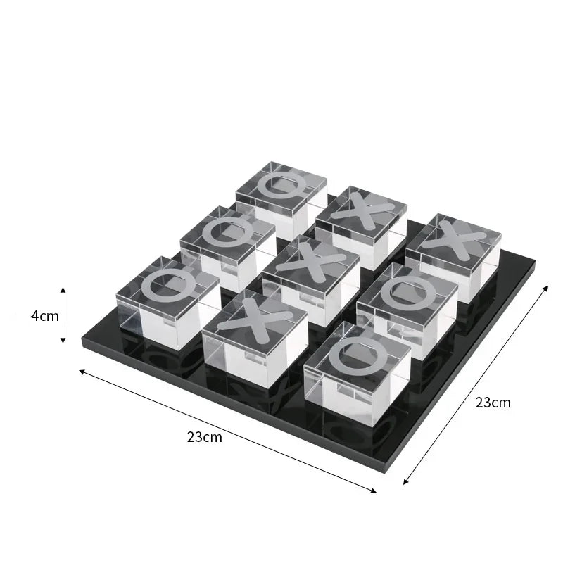 Modern Glass Tic Tac Toe Set