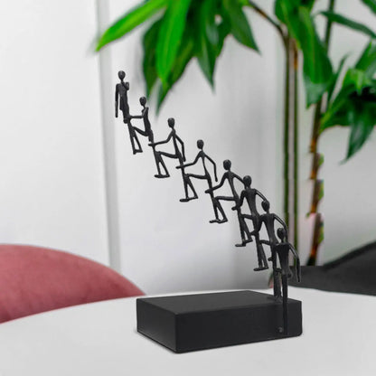 Climbing Figures Abstract Metal Sculpture