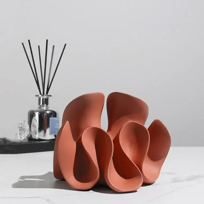 Modern Abstract Petal Sculpture