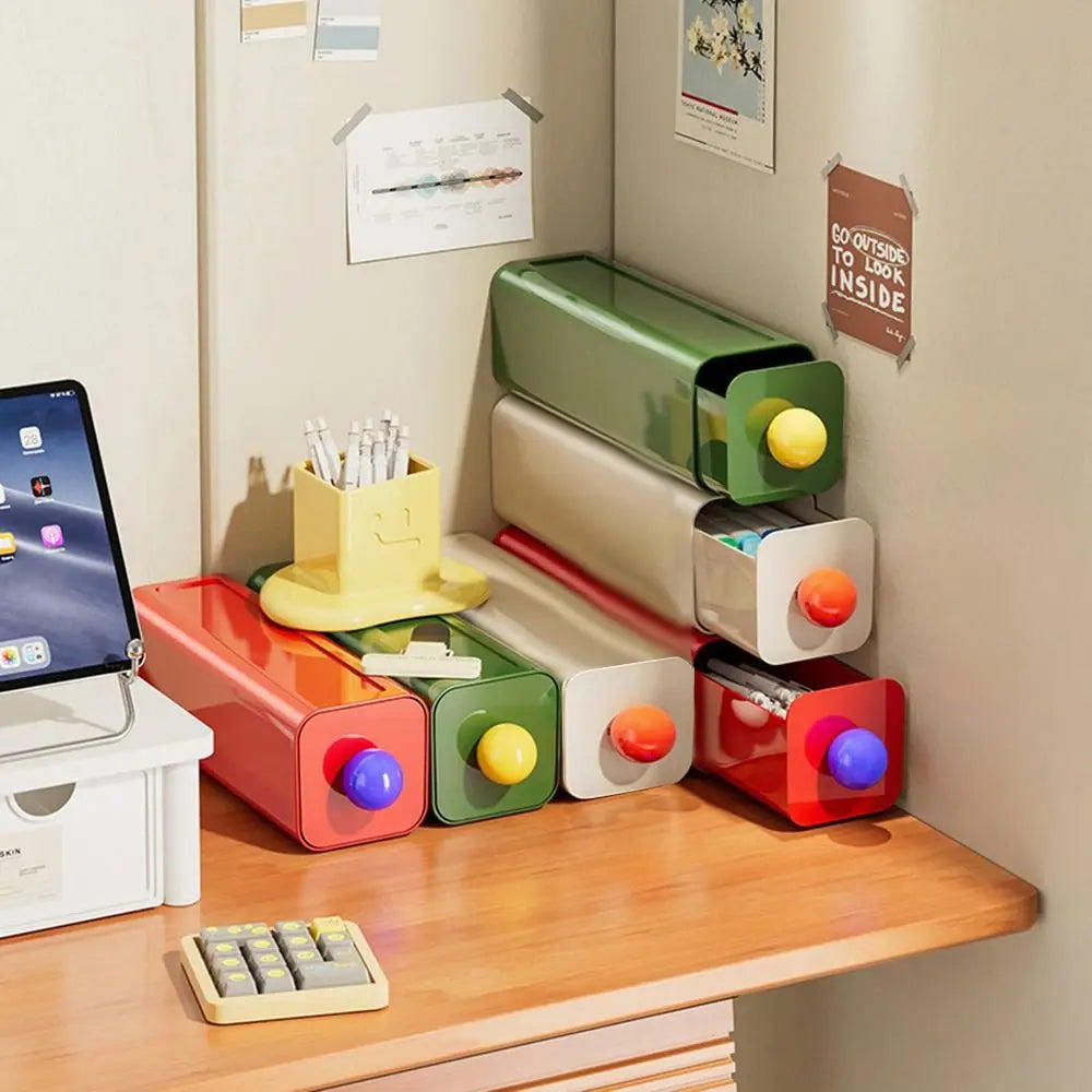 Wall-Mounted Push-Drawer Storage Box