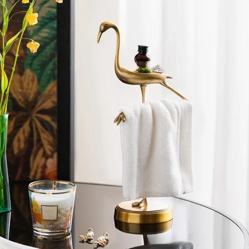 Brass Hand Towel Holder and Countertop Rack