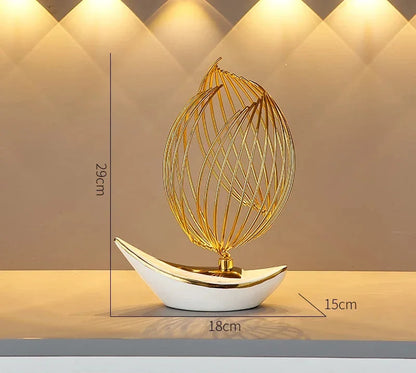 Creative & Luxury Metal Sailing Ship Model Figurines