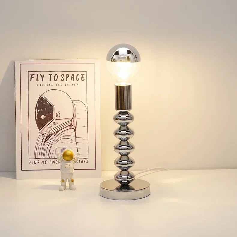 Chrome Bauhaus LED Table Lamp