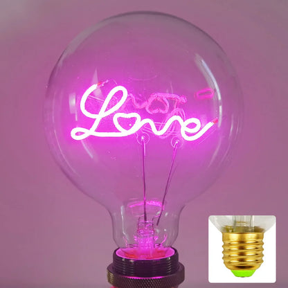 LOVE Neon Letter Edison Bulb