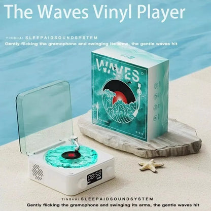 Retro Vinyl Bluetooth Speaker with White Noise and RGB Light
