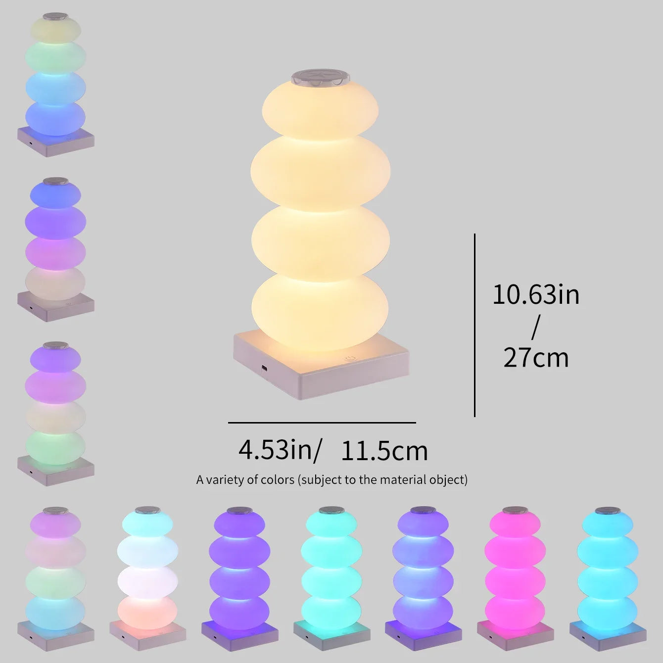 Modern RGB LED Touch Table Lamp