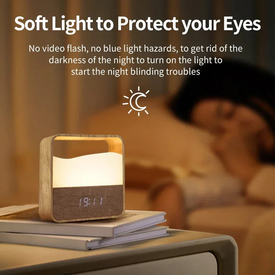 AuraGlow LED Night Light & Alarm Clock