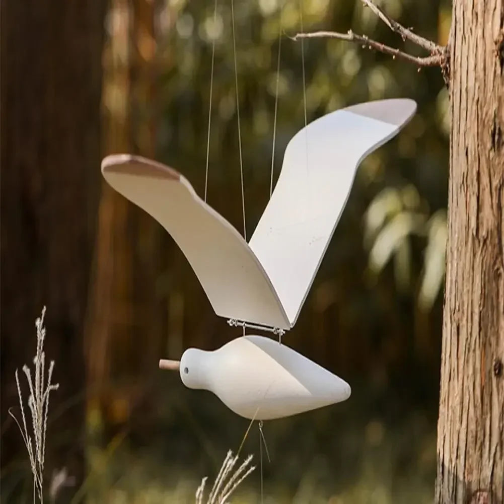 Handcrafted Wooden Flying Bird Mobile
