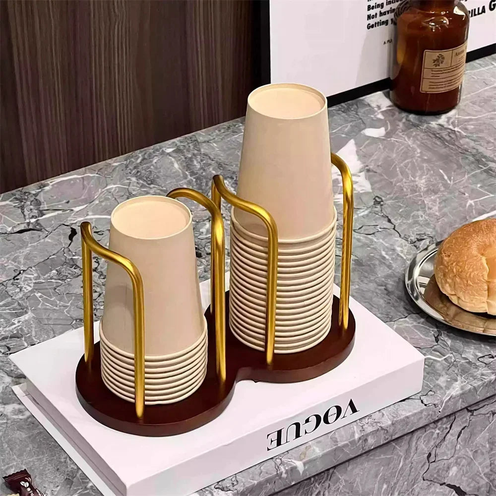 High-Capacity Disposable Cup Holder & Organizer Rack