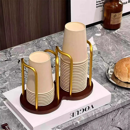 High-Capacity Disposable Cup Holder & Organizer Rack