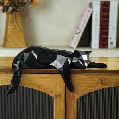 The Geometric Lounging Cat