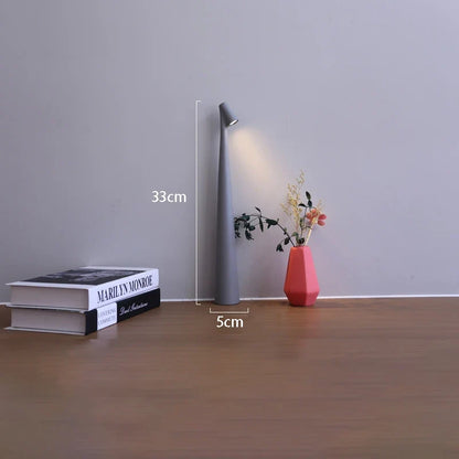 Rechargeable LED Table Lamp - USB Charging Touch Dimmable Minimalist Lamp for Bedside, Desk, Living Room Accent Lighting