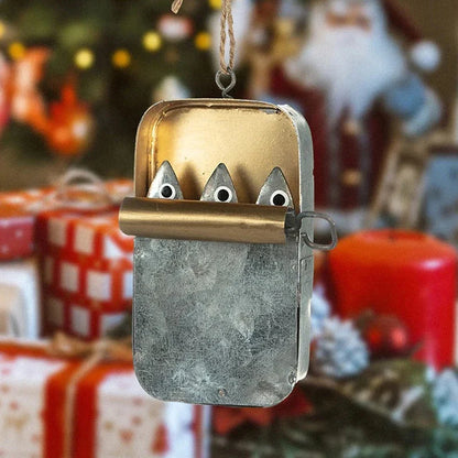 Coastal Sardine Can Hanging Ornament DIY Tin Fish Home Decor