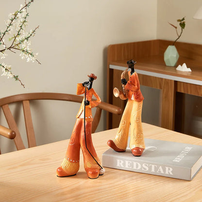 Musical Instrument Band Decor - Resin Living Room Sculpture