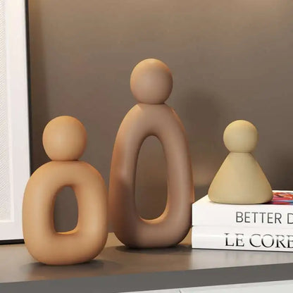 Modern Abstract Family Sculpture Set