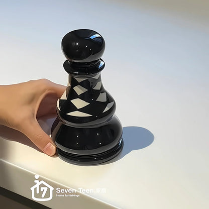 Ceramic Chess Piece Toothpick Holder - Luxury Desktop Decor
