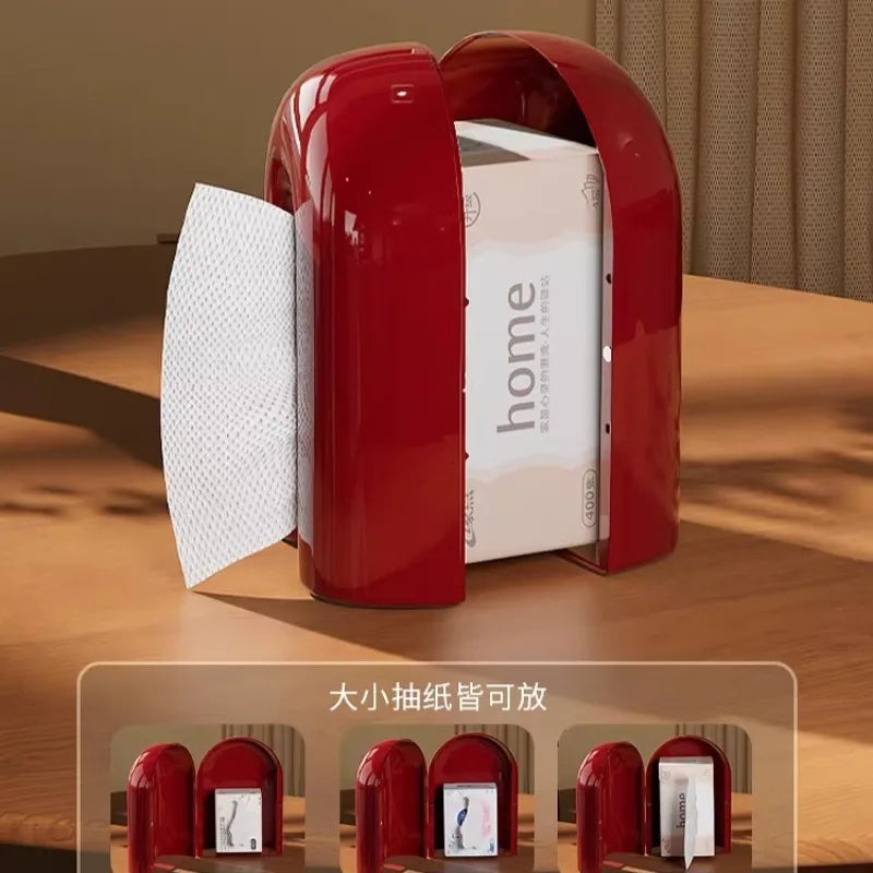 Creative Oval Porcelain Pull-Out Tissue Box for Home Decor