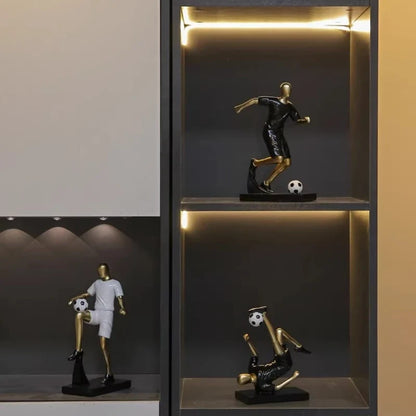 Creative Football & Basketball Player Resin Statue Ornament for Home & Office Decor