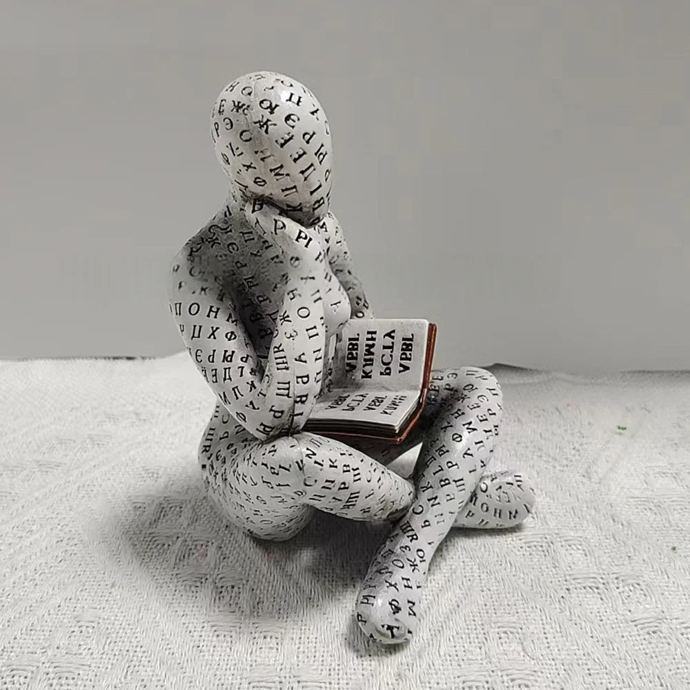 Pulp Reading Woman Abstract Art Statue