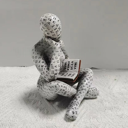 Pulp Reading Woman Abstract Art Statue