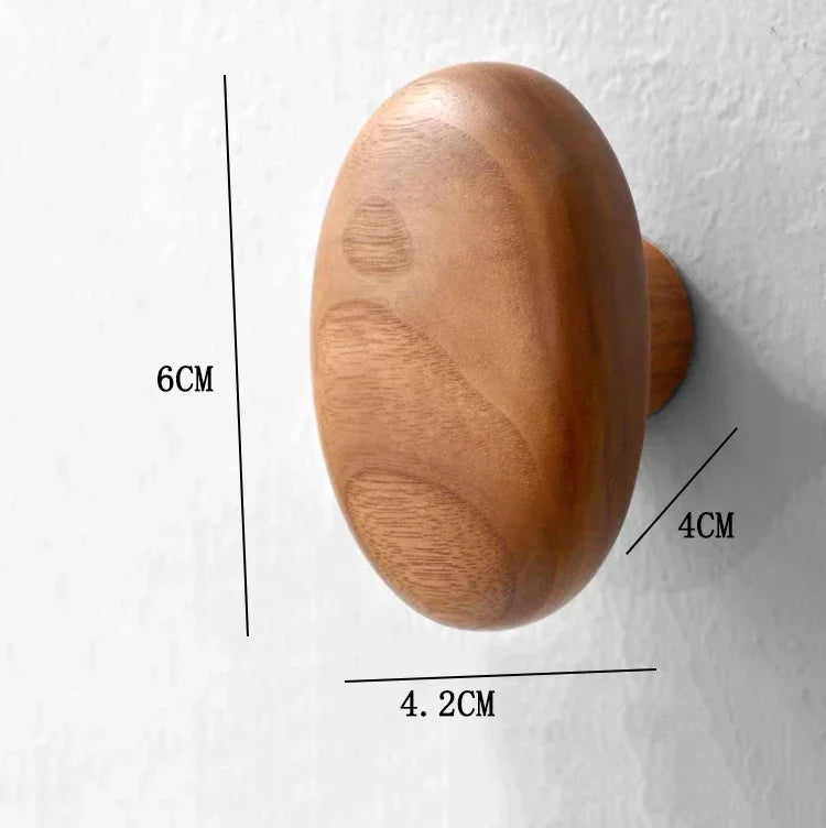 Solid Wood Wall Hooks & Cabinet Handles
