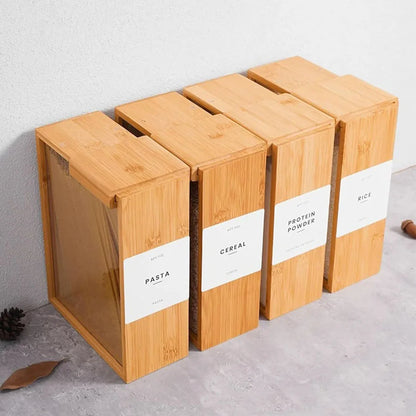Bamboo Cereal and Food Dispenser