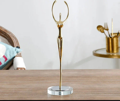 Copper Ballet Girl Figurines